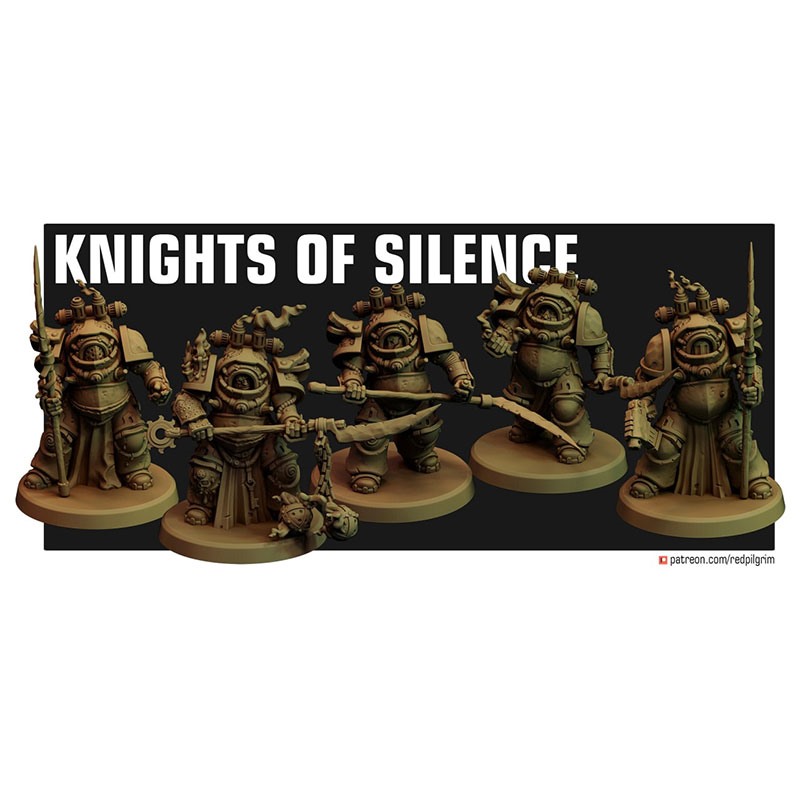 寂静骑士棋子战锤40K死亡守卫3D打印模型STL文件素材高精桌游战棋