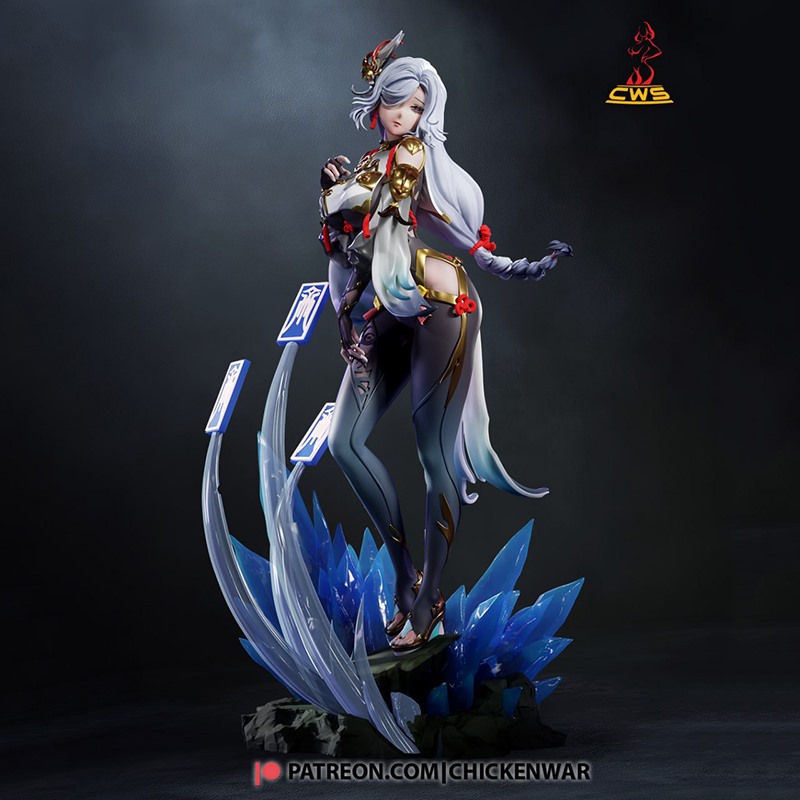 原神Shenhe申鹤3D打印模型STL文件素材高精度已分体