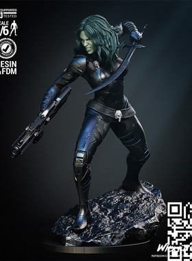 卡魔拉GAMORA银河护卫队 3D打印模型STL文件数据高精度图纸