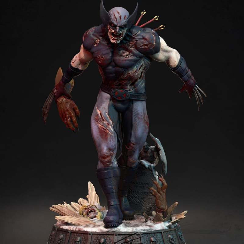 漫威英雄丧尸金刚狼3D打印模型STL文件素材高精度