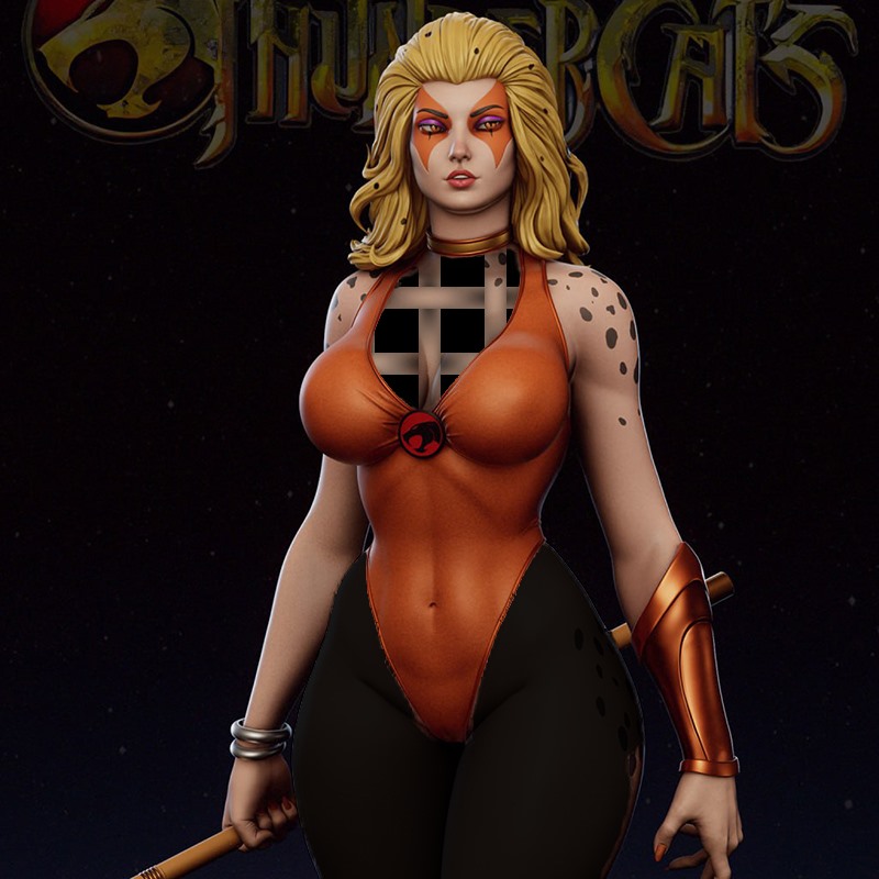 霹雳猫雷族公主琪塔拉虎威战士3D打印模型STL文件素材高精度分体