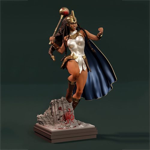 战争女神战斗女性3D打印模型STL文件素材高精度