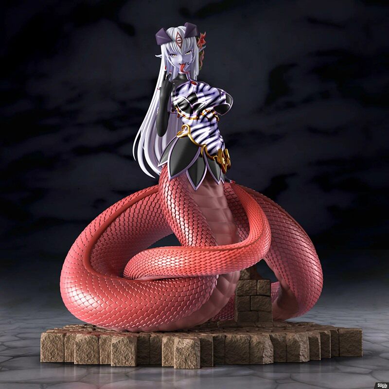 爱丽丝勇者大战魔物娘蛇身3D打印模型STL文件素材高精度已分体