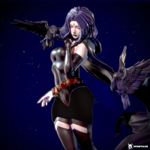 DC经典人物渡鸦Raven3D打印模型STL文件素材高精度