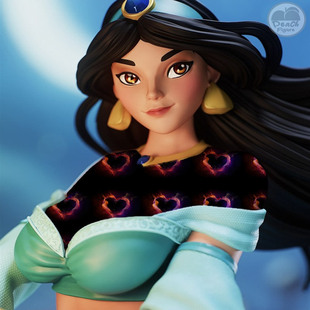 阿拉丁神灯茉莉3D打印模型STL文件素材高精度