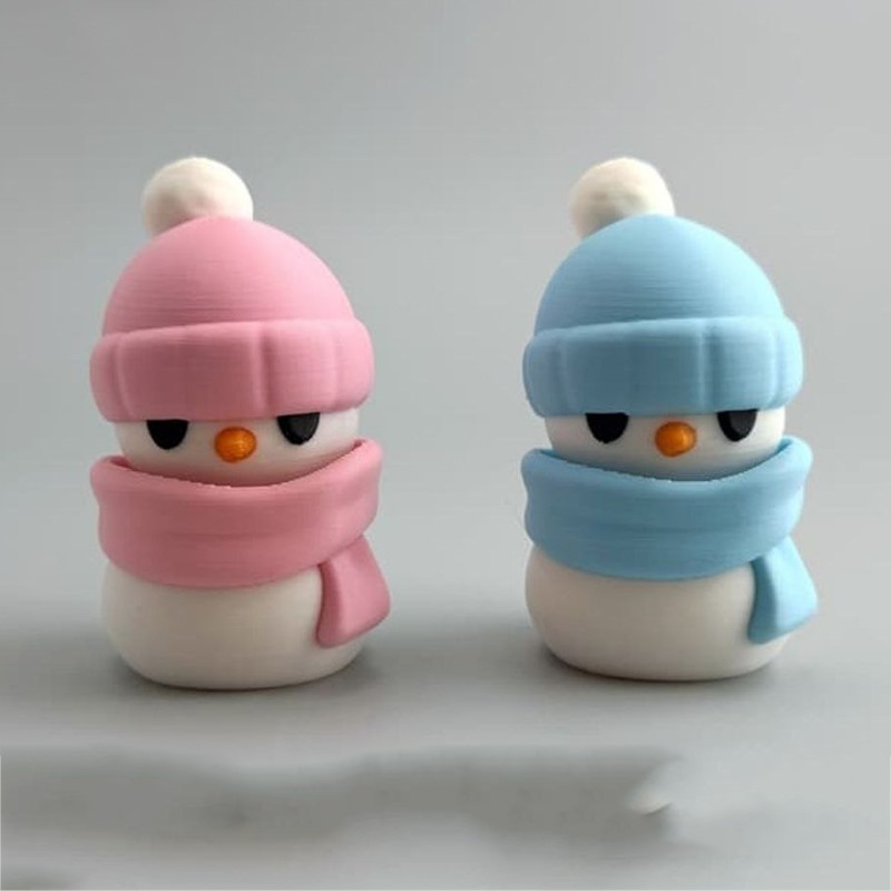 3FM 雪人分体 3D打印模型STL文件素材高精度已分色3FM分体