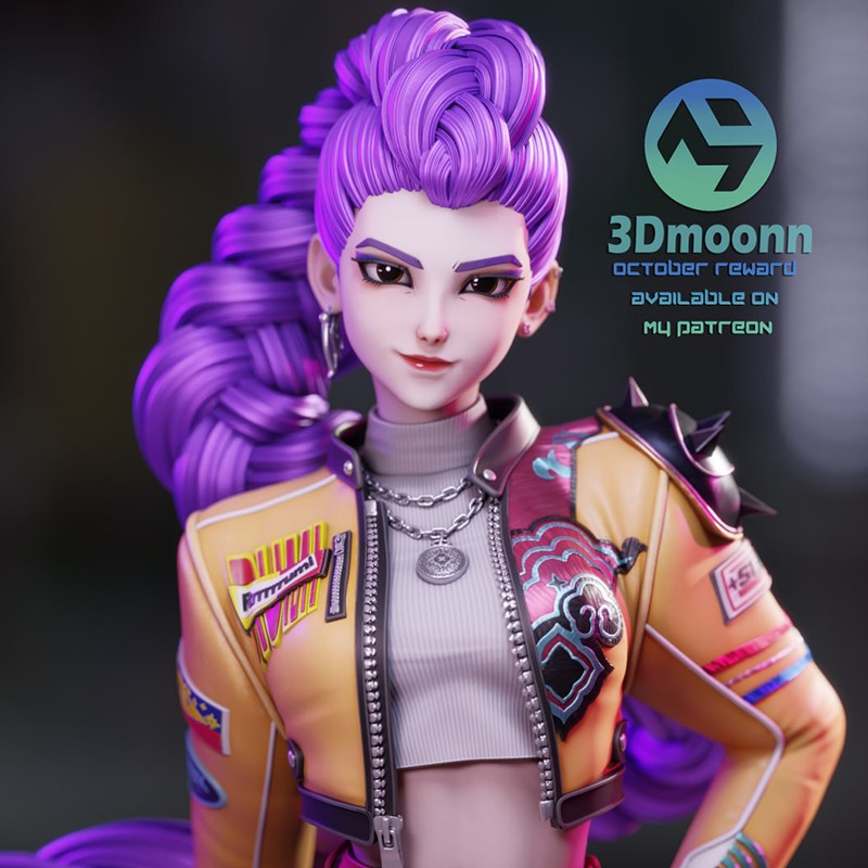 韩流恶魔猎人露米Rumi鲁米3D打印模型STL文件素材高精度图纸