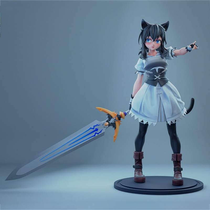 转生为剑的弗兰3D打印模型STL文件素材高精度