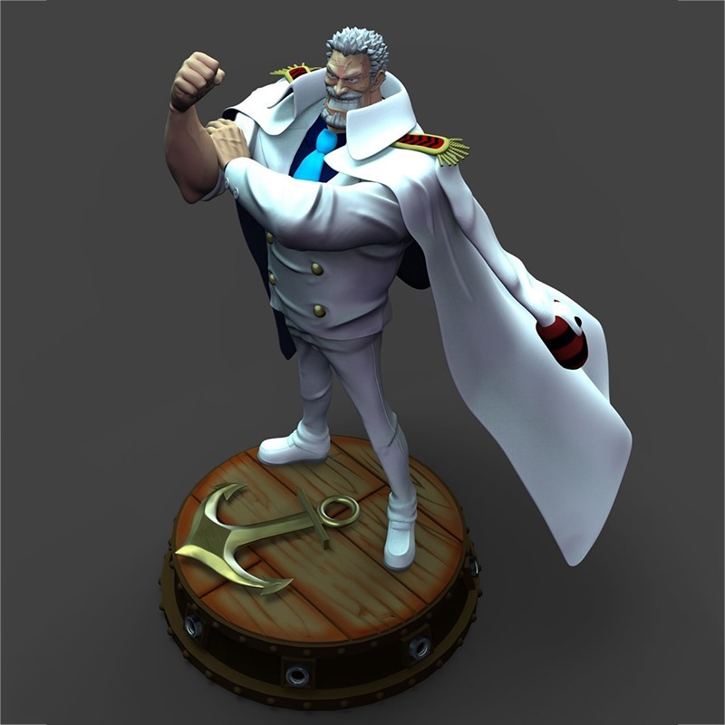 海贼王卡普海军英雄3D打印模型STL文件素材高精度精度一般分体