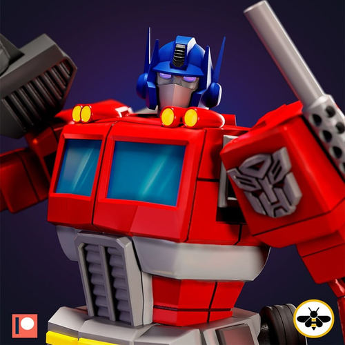 擎天柱变形金刚3D打印模型STL文件素材高精度