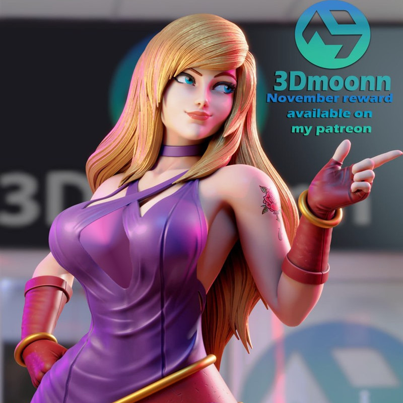 3Dmoonn珍妮特B Jennet拳皇3D打印模型STL文件素材高精度图纸
