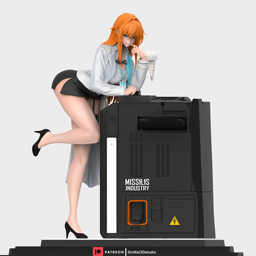 胜利女神 NIKKE 麦克斯韦研究员款3D打印模型STL文件素材高精度