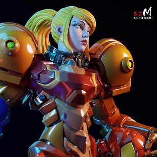 银河战士萨姆斯阿兰3D打印模型STL文件素材高精度已分体铁甲装甲