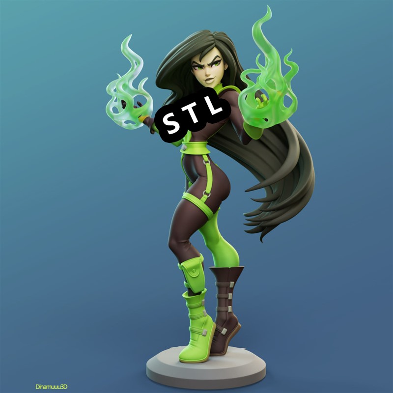 飞哥与小佛Shego谢戈3D打印模型STL文件素材高精度