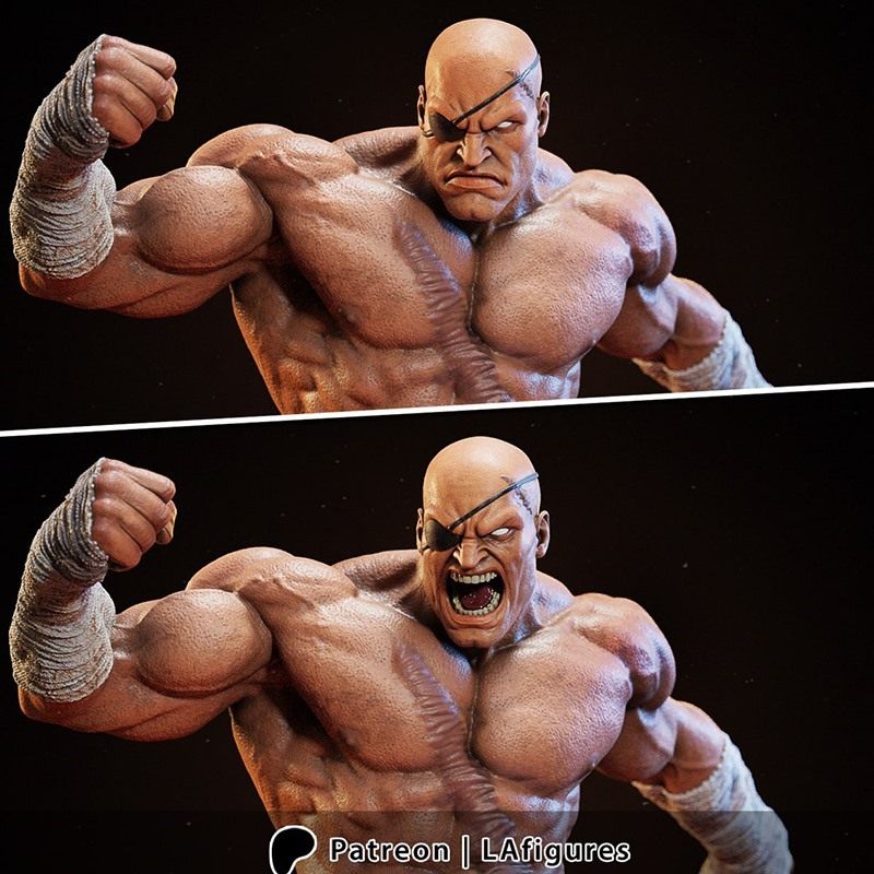 街头霸王沙加特独眼巨人3D打印模型STL文件素材高精度已分体