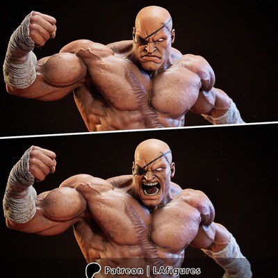 街头霸王沙加特独眼巨人3D打印模型STL文件素材高精度已分体