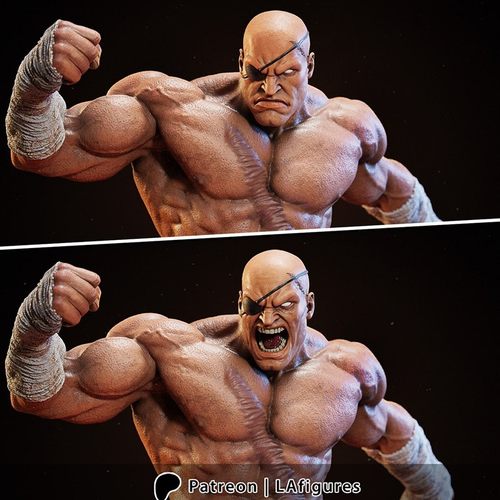 街头霸王沙加特独眼巨人3D打印模型STL文件素材高精度已分体