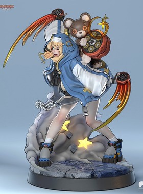 罪恶装备Guilty Gear布里吉特3D打印模型STL文件素材高精度已分体
