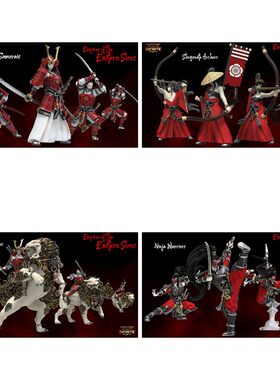 日本武士忍者幕府武士团弓兵骑唐狮3D打印模型STL素材桌游战旗
