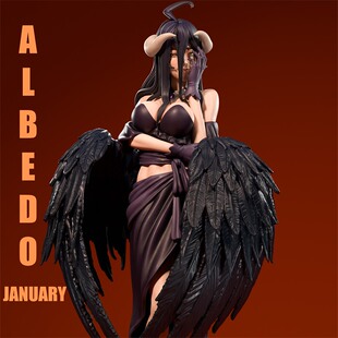 雅儿贝德albedo纯白恶魔Overlord3d打印模型stl图纸文件素材高精