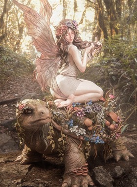 自然女神Fantasy Turtle 3D打印模型STL文件数据高精度