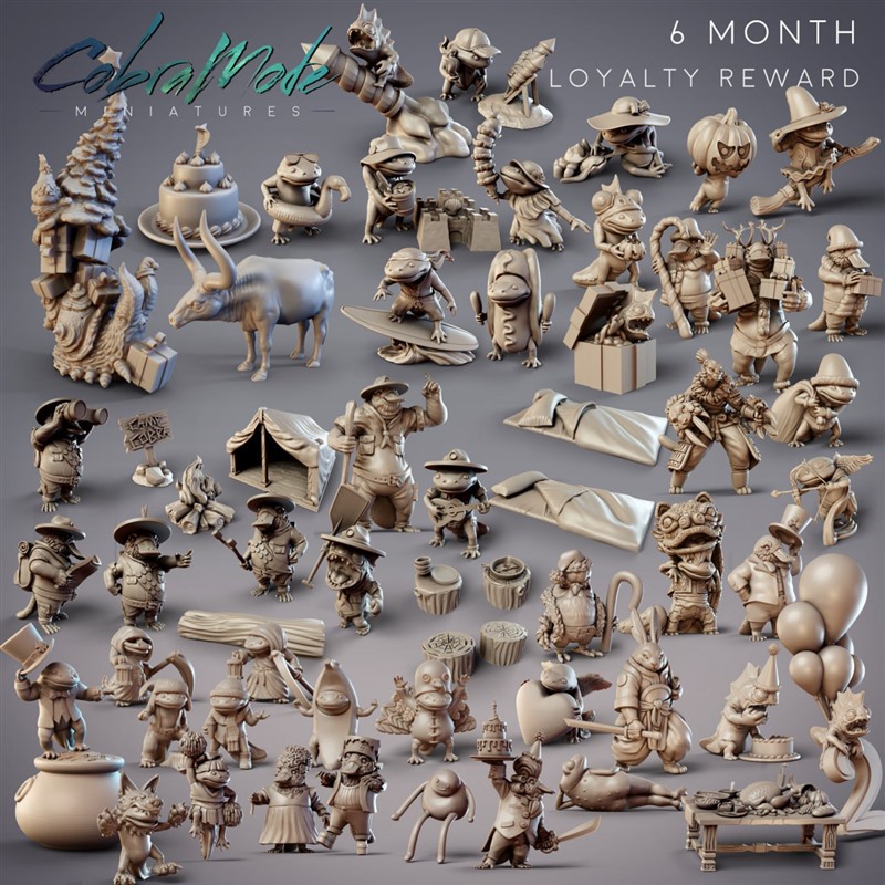 奇幻奇幻动物眼镜蛇棋子3D打印模型STL文件素材高精度桌游战棋