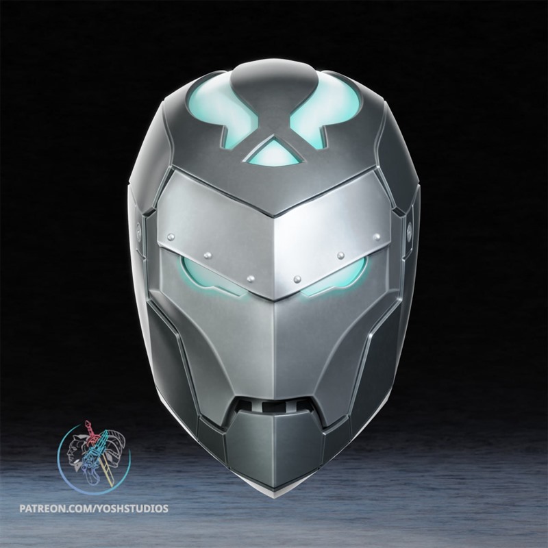 漫威毁灭博士的暗黑风格面具3D打印模型STL文件素材高精度