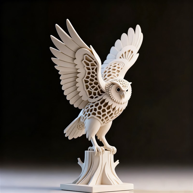 猫头鹰工程文件3D打印模型STL文件素材高精度整体