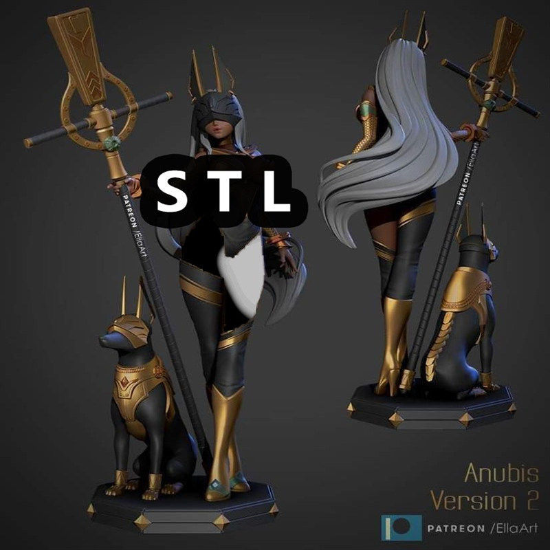 埃及死神阿努比斯3D打印模型STL文件素材高精度