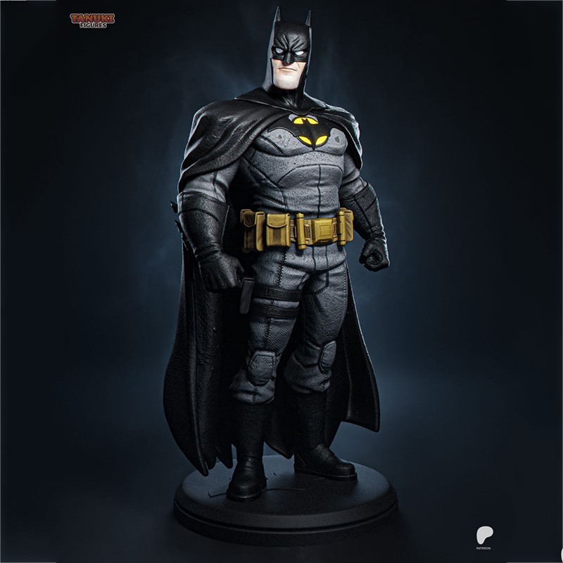 卡通版蝙蝠侠Q版狸猫手办日式风格3D打印模型STL文件素材高精度