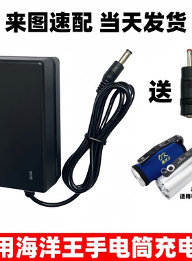 适用OK海洋王防爆手电筒探照灯充电器圆孔RJW7101/LT 7102A 7103