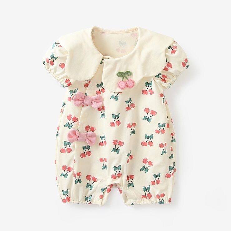 BABY CLOTHES SUMMER CLOTHES NEWBORN BABY GIRL ONESIE PRINCESS FULL MOON HUNDRED DAYS HA CLOTHES CRAWLING CLOTHES SUMMER THIN
