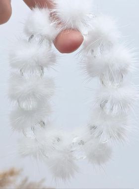 天然白水晶手链女款单圈时尚百搭饰品礼物送女友闺蜜生日礼物