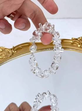 天然白水晶手链女款单圈时尚饰品礼物送女友闺蜜生日礼物