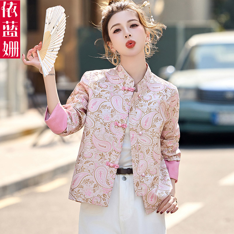 新中式国风气质提花短外套女上衣