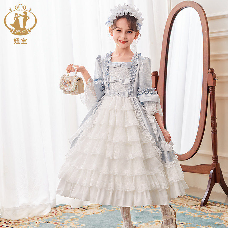 女童公主裙2025新款小女孩礼服裙生日宴会蓬蓬裙主持演出服蛋糕裙