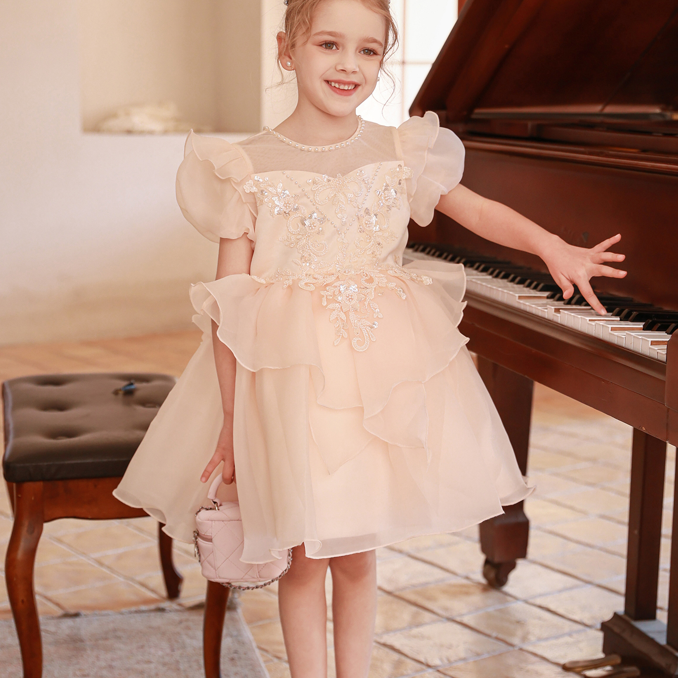 洛丽塔女童公主裙2025春夏短袖