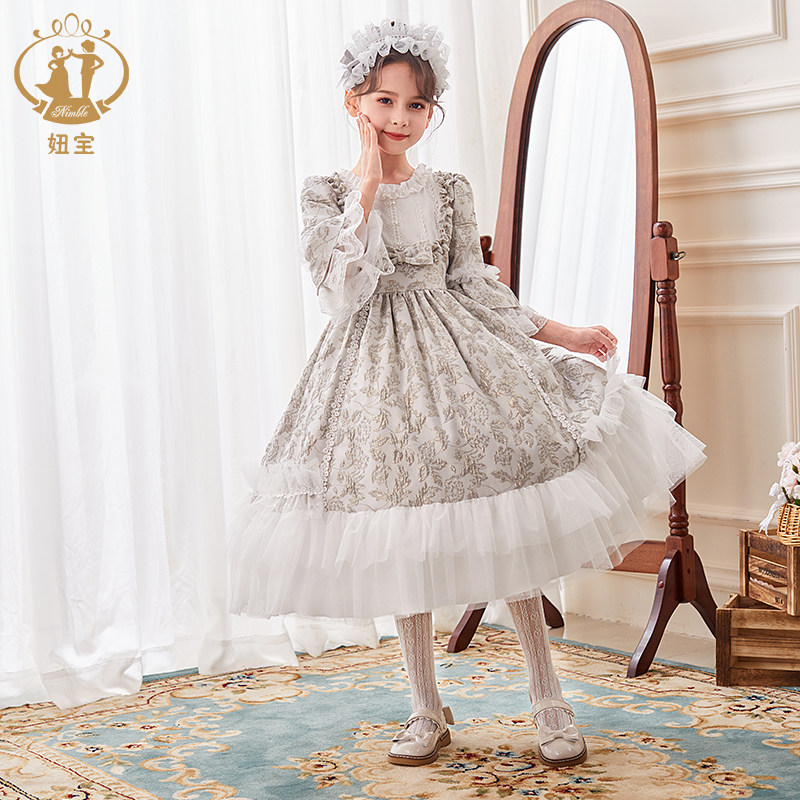 洛丽塔女童公主裙春装连衣裙春秋款女宝宝生日lolita裙子儿童礼服
