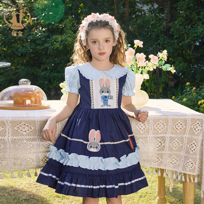 女童洛丽塔可爱兔子警官连衣裙