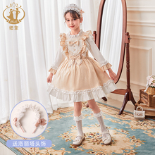 女童lolita公主裙女宝宝春秋礼服小女孩萝莉塔裙儿童洛丽塔连衣裙