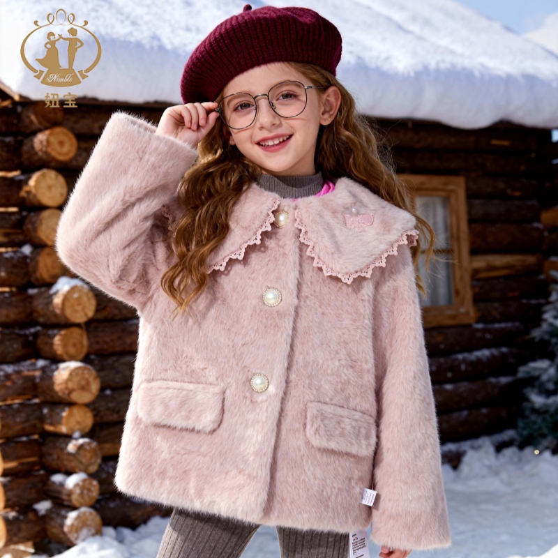 儿童皮草外套秋冬新款