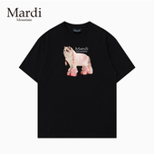 Mardi Mountain韩国正品 2026夏新款 专柜授权 黑白纯棉短袖 女t恤