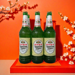 燕京啤酒新鲜啤酒9度清爽型580ml玻璃瓶 产地发货大绿棒子饮品