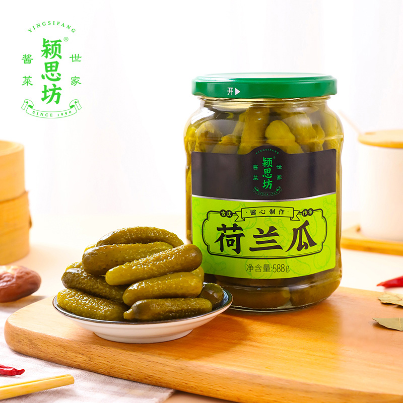 颍思坊荷兰瓜588g酸甜即食腌黄瓜