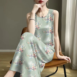 清仓捡漏-2025夏新款修身减龄遮肚妈妈装背心吊带中长款连衣裙女