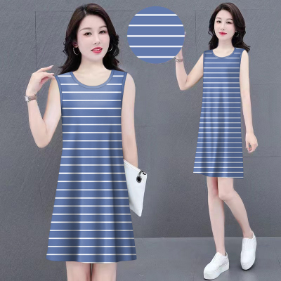 清仓捡漏~时尚爆款夏季薄款女装妈妈吊带背心连衣裙大码洋气显瘦