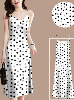 清仓捡漏~高档气质吊带裙2025新款夏减龄吊带连衣裙女遮肚妈妈装