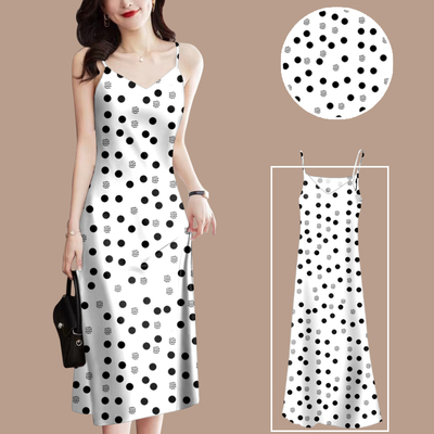 清仓捡漏~高档气质吊带裙2025新款夏减龄吊带连衣裙女遮肚妈妈装