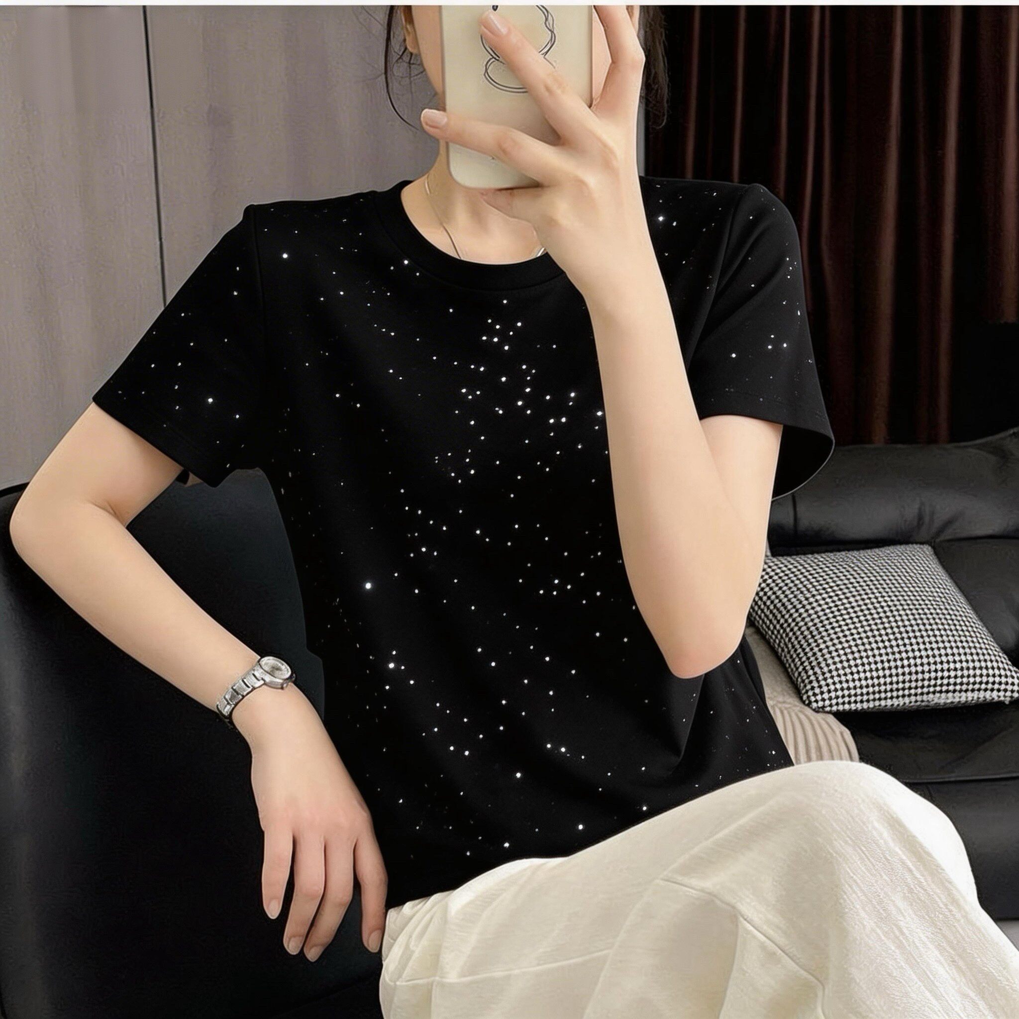 洋气满天星2026新款夏季短袖时尚T恤显瘦百搭打底小衫女修身上衣图片