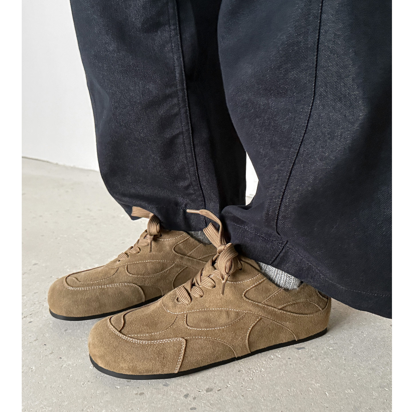 内增高休闲系带运动风德训鞋